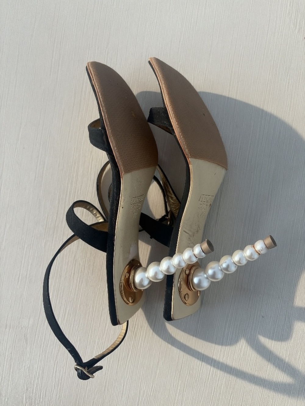 Vintage Giuseppe Zanotti Pearl Heel Sandals 7B - Picture 6 of 9